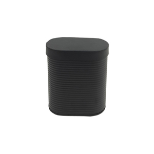 Antique Modern Design Rectangle <b>Black</b> Metal <b>Storage</b> Jar with Lid Handmade Lacquer Decorative Kitchenware <b>Box</b> - Product Image 2