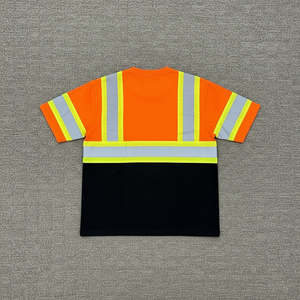 Custom Made 100% Polyester Workwear Construction Jacket <b>Safety</b> <b>Clothing</b> <b>Reflective</b> T-Shirt for Miners & Road Sweepers shirt - Product Image 2