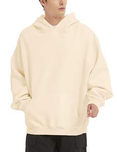 Sudadera con capucha de tela polar mezclada de algodón básico de calidad superior para hombre, sudaderas con capucha informales con dobladillo y puños acanalados para ropa de invierno - Product Image 1