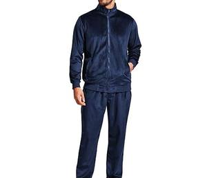 Chándal de terciopelo para hombre de tasa razonable, peso ligero, alta calidad, chándal de terciopelo transpirable totalmente personalizado con mangas completas - Product Image 2