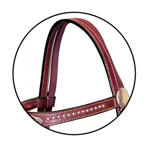 Bride de cheval en cuir occidental réglable de qualité supérieure pour l'entraînement et les spectacles d'équitation - Product Image 3