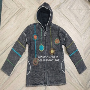 Cotton Winter Jackets With Hoodies From India With Zipper Dyed Cotton Winter Jackets Patchwork Jackets Nepali Jackets - Product Image 1