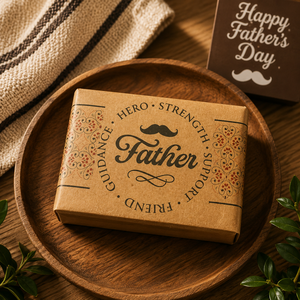 Coffret Cadeau Fête des Pères Artisanal Premium - Comprend une Serviette Peshtemal Turque, un Savon Naturel, une Pierre Ponce, un Gant Exfoliant - Product Image 2