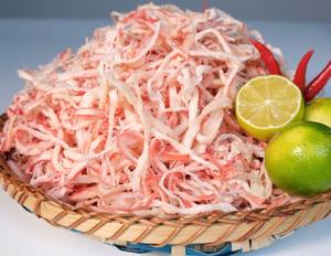 NUTRICIOSO DELICIOSO SNACK DE MARISCOS SECOS BLANCOS TRITURADOS CALAMARI SECOS TRITUROS DE CALAMAR - Product Image 1