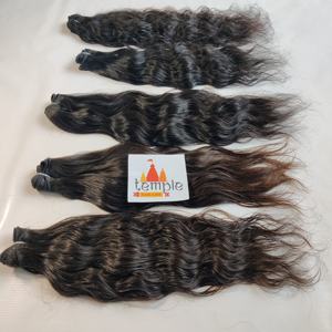 100% Raw Indian fabrica máquina de ondas profundas de color natural paquetes de cabello crudo doble tejido de trama cabello humano Natural al por mayor - Product Image 6