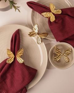 Anillo de Servilleta de Aluminio de Diseño Moderno y Decorativo, Detalle Atractivo para la Mesa para una Experiencia Gastronómica Mejorada - Product Image 2