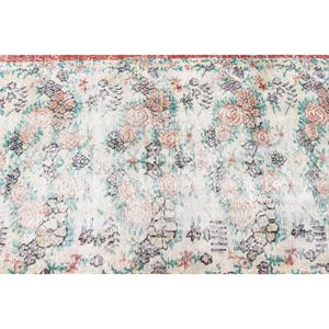Tapis turc vintage 3,8x6,5 pi (115x198 cm), tapis en laine rouge patchwork - Product Image 5