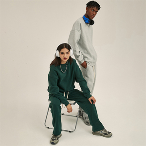 Ensemble survêtement ajusté personnalisé 2 pièces Vêtements de sport pour hommes Costumes de jogging vintage Survêtement unisexe vierge Logo personnalisé - Product Image 3