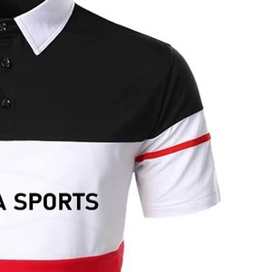 Camiseta de polo con solapa de color sólido con logotipo personalizado Oem / Odm para hombre, camiseta de polo de golf personalizada lisa en blanco para hombre - Product Image 6