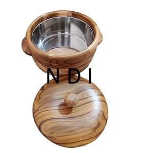 Finition brillante décorative faite à la main pour la décoration de table de dîner à la maison marmite ronde de service de nourriture marmite de service de chapati - Product Image 3