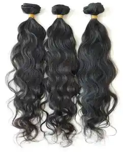 The Best Quality Hair Extensions Are Made Here Natural Unprocessed Virgin Temple Hair Wavy Hair Machine Wefts Bundles 10A Grade