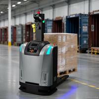 Chariot transpalette AGV laser 2T SLAM pour allées étroites -- Autonomie de 10h, échange de batterie en 3 min, précision de ±10 mm pour la logistique intelligente