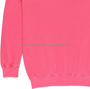 Sudadera de cuello redondo teñida pigmentada Sudadera de lana de algodón suave para hombres y mujeres - Product Image 4
