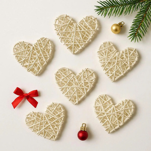 Handmade Natural Fiber <b>Christmas</b> Figurines Woven Animals Reindeer Elk Statue Seasonal Bulk Supply sold by <b>set</b> - Product Image 4