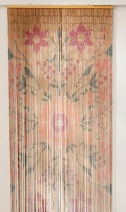 Natural Bamboo <b>Door</b> <b>Curtain</b>-Decorative <b>Beads</b> with Ocean Wave Motif - Product Image 5