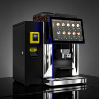 Máquina de Café Espresso Automática Comercial TCN con Molinillo de Granos, Cafetera Inteligente para Hotel, Oficina, Panadería, Restaurante