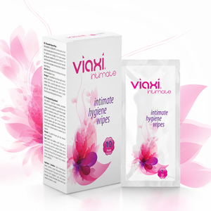 Viaxi Lingettes d'hygiène intime (10 pièces) Lingettes nettoyantes féminines quotidiennes douces avec acide lactique pH-équilibré Testé dermatologiquement - Product Image 3