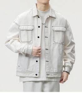Best Selling <b>Men</b> Pure Colour <b>Denim</b> <b>Jacket</b> Casual Coat <b>Men</b> Cotton Jean <b>Jacket</b> Daily Wear Outerwear Unisex Fashion Lightweight - Product Image 4