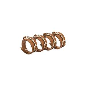 Porte-mouchoir en cuir écologique à étrier ronds de serviette naturels à collectionner dans des styles équestres - Product Image 3