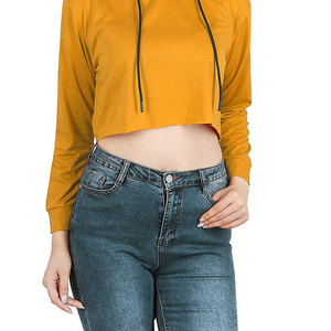 Best Design Women's Winter Casual Short <b>Crop</b> <b>Top</b> Hoodies 100% Cotton Light Weight Customizable Color Size Front Logo Breathable - Product Image 4