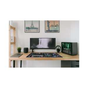 Tapis de bureau carré chauffant pour Playstation XL, imperméable, avec charge sans fil, style imprimé, pour clavier d'ordinateur - Product Image 1