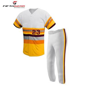 Uniforme de béisbol transpirable de alta calidad para jóvenes Impresión por sublimación personalizable Buen estilo OEM disponible - Product Image 6