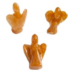 พลอยนางฟ้าหินควอตซ์สีทองธรรมชาติฮวงจุ้ยของตกแต่งบ้านแกะสลักความรัก - Product Image 1