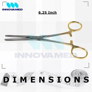 Hemostática con mandíbulas dentadas cruzadas, instrumento quirúrgico Manual reutilizable de acero inoxidable Premium Longitudinal con soporte en línea - Product Image 5