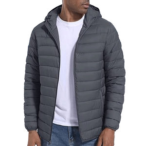 Chaqueta de invierno acolchada con aislamiento empacable ligera para hombre, abrigo hinchado alternativo de plumón resistente al agua de alta calidad - Product Image 4