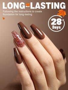 RONIKI Gel <span class=keywords><strong>Vernis</strong></span> À Ongles Brun Terre Café Couleur Série <span class=keywords><strong>Semi</strong></span> <span class=keywords><strong>Permanent</strong></span> UV Gel Chocolat Automne Hiver Nail Art Gel <span class=keywords><strong>Vernis</strong></span> - Product Image 5