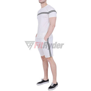 Men Set <b>Suit</b> Men Short Sleeve T Shirt Shorts Set Two <b>Pieces</b> Fitness Set Casual Tracksuit OEM Service Wholesale Rate <b>Cheap</b> Price - Product Image 4