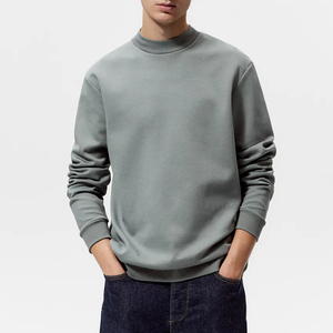 Oem Customised Mock Neck Sweatshirt Hoodie Thick <b>Hoodies</b> <b>Plain</b> High Quality Premium Solid <b>Hoodies</b> Unisex - Product Image 1