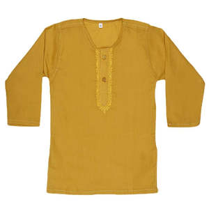 Ensemble Shalwar Qameez pour nouveau-nés Chase Value - 6-9 mois, coton jaune - Product Image 4