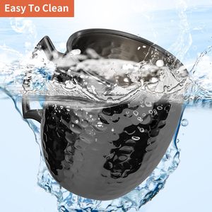 Vente en gros en vrac Tasse à mule de Moscou en acier inoxydable Doublure enduite noire et poignée en acier pour boissons froides Bars à bière et à vin Fêtes - Product Image 5