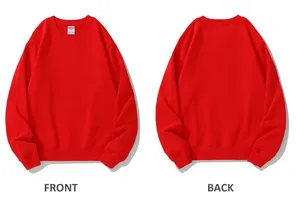 Sudadera Personalizada con Logotipo Bordado, Unisex, Manga Larga, Color Sólido, Cuello Redondo, Forro Polar, Transpirable, de Secado Rápido para Hombre - Product Image 6