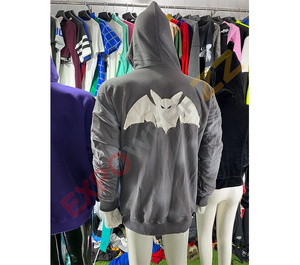 Alta calidad 100% algodón francés Terry impreso cremallera sudaderas con capucha pesado invierno sol desvanecido estilo Vintage personalizable - Product Image 2