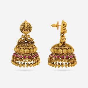 Pendientes de Araña Estilo Antiguo de Cobre y Aleación de Zinc con Diseño de Campana Religiosa de Moda para Bodas y Fiestas 190474 - Product Image 4