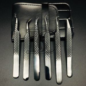 Pinzas de alta calidad Pinzas de extensión de pestañas negras Embalaje Forma cuadrada Bajo MOQ Papel sostenible Plástico visón - Product Image 5