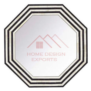 Espejos de pared con incrustaciones de hueso y madera tallados a mano de diseño clásico - Product Image 5