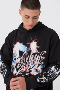 เสื้อฮู้ดดี้ผู้ชายผ้าคอตตอนเทอร์รี่หนานุ่มพิเศษ ทรงโอเวอร์ไซส์ สไตล์วินเทจ สีพื้น พิมพ์ลาย DTG ตามสั่ง ขายส่ง - Product Image 3