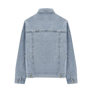 New Design Wholesale Fancy Mens <b>Denim</b> Jacket Hot Selling Cotton Jeans Jacket Featuring Fashionable Outerwear with <b>Stretch</b> <b>Fabric</b> - Product Image 3