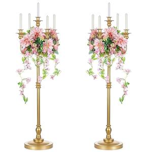 Candelabro de 5 Brazos Más Vendido, Portavelas de Aluminio con Acabado Negro para el Hogar, Bodas, Eventos, Fiestas, Candelabro de Pie - Product Image 5