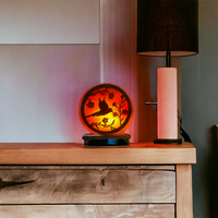 2024 Premium qualité décor à la maison 3D imprimé oiseau volant Style himalayen sel de roche lampes rondes sculptées avec technique florale voiture