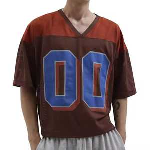 Camiseta de malla de manga corta personalizada para hombre, ropa informal para fútbol, baloncesto, impresión por sublimación de gran tamaño, camiseta de diseño en blanco OEM - Product Image 3