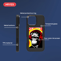Étui de téléphone MRYES NFC E-Ink Screen TPU+PC pour 17/16/13/15 Pro Max, design professionnel antichoc, étuis de téléphone mobile DIY