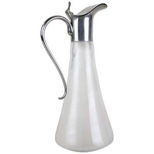 Carafe à eau en verre très vendue, finition argentée, couvercle en verre, design moderne et luxueux, fabrication artisanale, capacité de 1 L, pour la décoration de la table de cuisine - Product Image 4