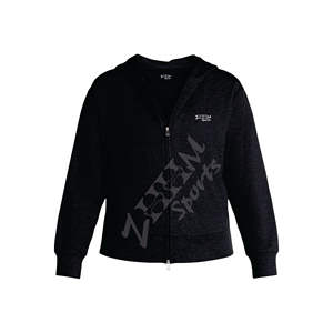 Sweat à capuche d'hiver noir à fermeture éclair intégrale, 100% coton, décontracté, polaire uni, logo personnalisé, veste de sport - Product Image 1