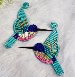 Handcrafted Embroidery <b>Earrings</b> Custom Multi-Beaded <b>Earrings</b> Women Festive Party Jewelry At Best Price Beaded <b>Earrings</b> - Product Image 6