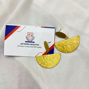 Boucles d'oreilles en laiton fabriquées en Inde - écologiques - légères - à porter occasionnellement - artisans de Jaipur - Product Image 1