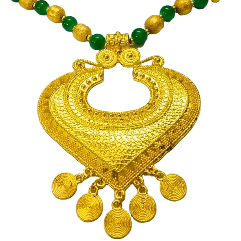 Ловец снов жемчуг лучшее качество индийская ткань модные ювелирные изделия ожерелье Дубай ювелирные изделия 24K Серебро позолоченные наборы